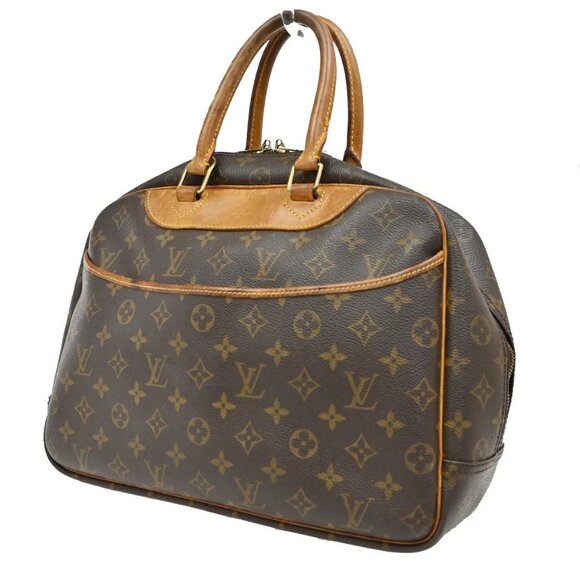 LOUIS VUITTON LV Logo Deauville Hand Bag Monogram Leather Brown M47270 36KB524 - Picture 1 of 15